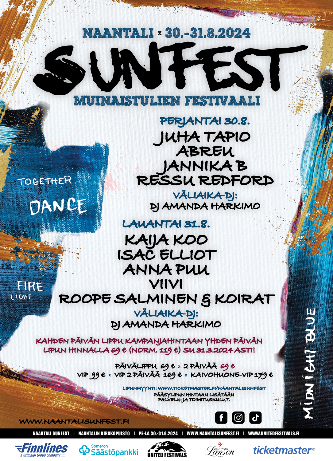Naantali Sunfest järjestetään jälleen Muinaistulien viikonloppuna elokuussa 2024!